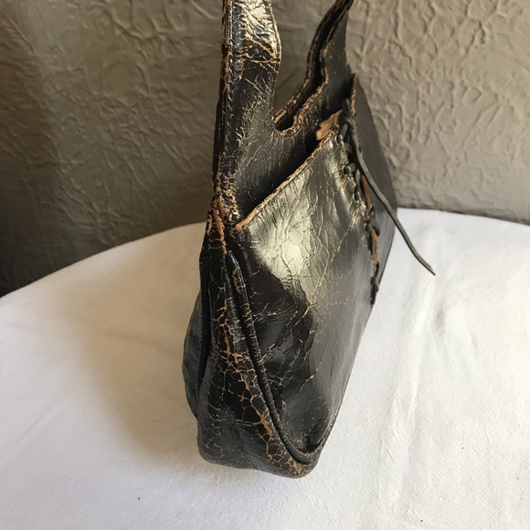 Mja Distressed Brown Leather Vintage Handbag - Picture 5 of 7